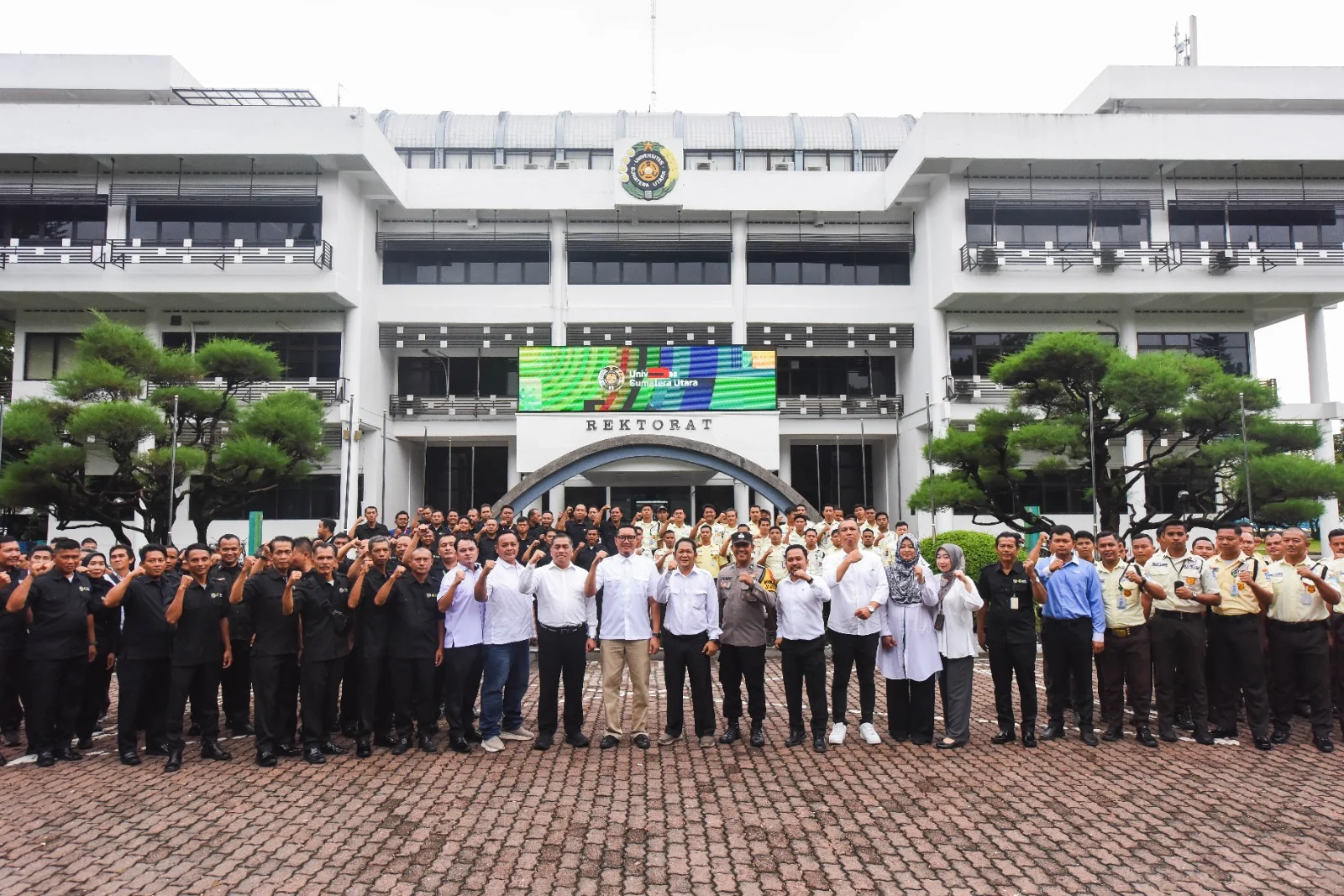 USU Gelar Apel Gabungan Petugas Keamanan, Keselamatan, dan Kesehatan